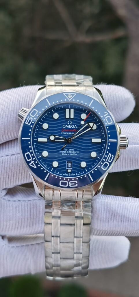 Replica omega sea master azul 1:1 super clon
