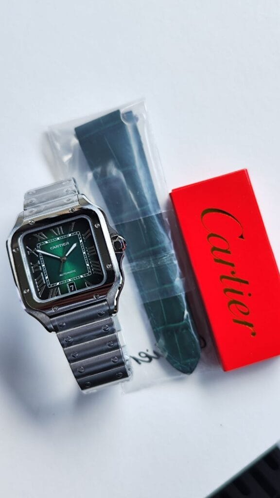 Replica Cartier santos esfera verde