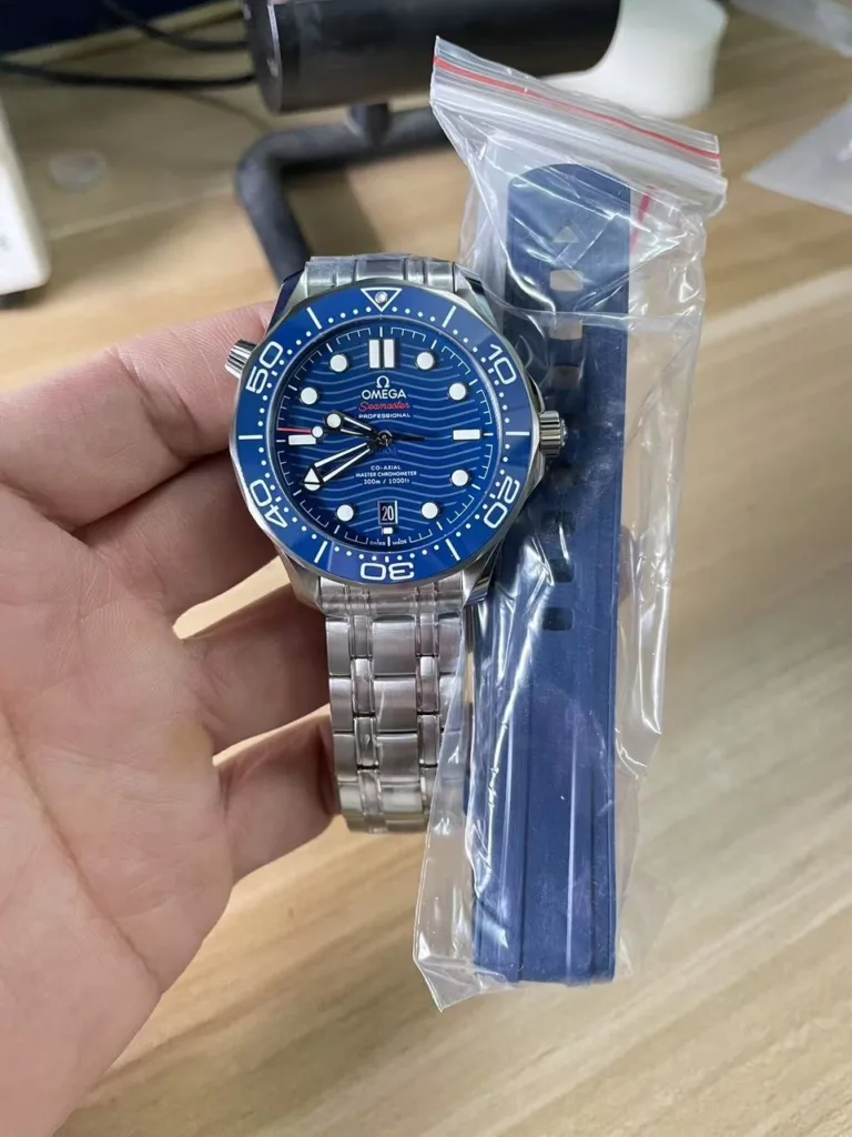 Omega seamaster azul super clon